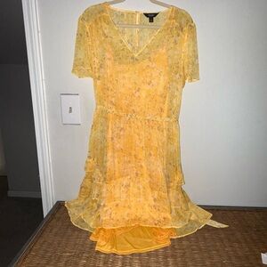 Simply Vera Vera Wang Yellow High Low Dress